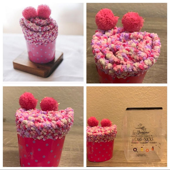 3 for $20 NWT Cozy Fuchsia Cupcake Socks